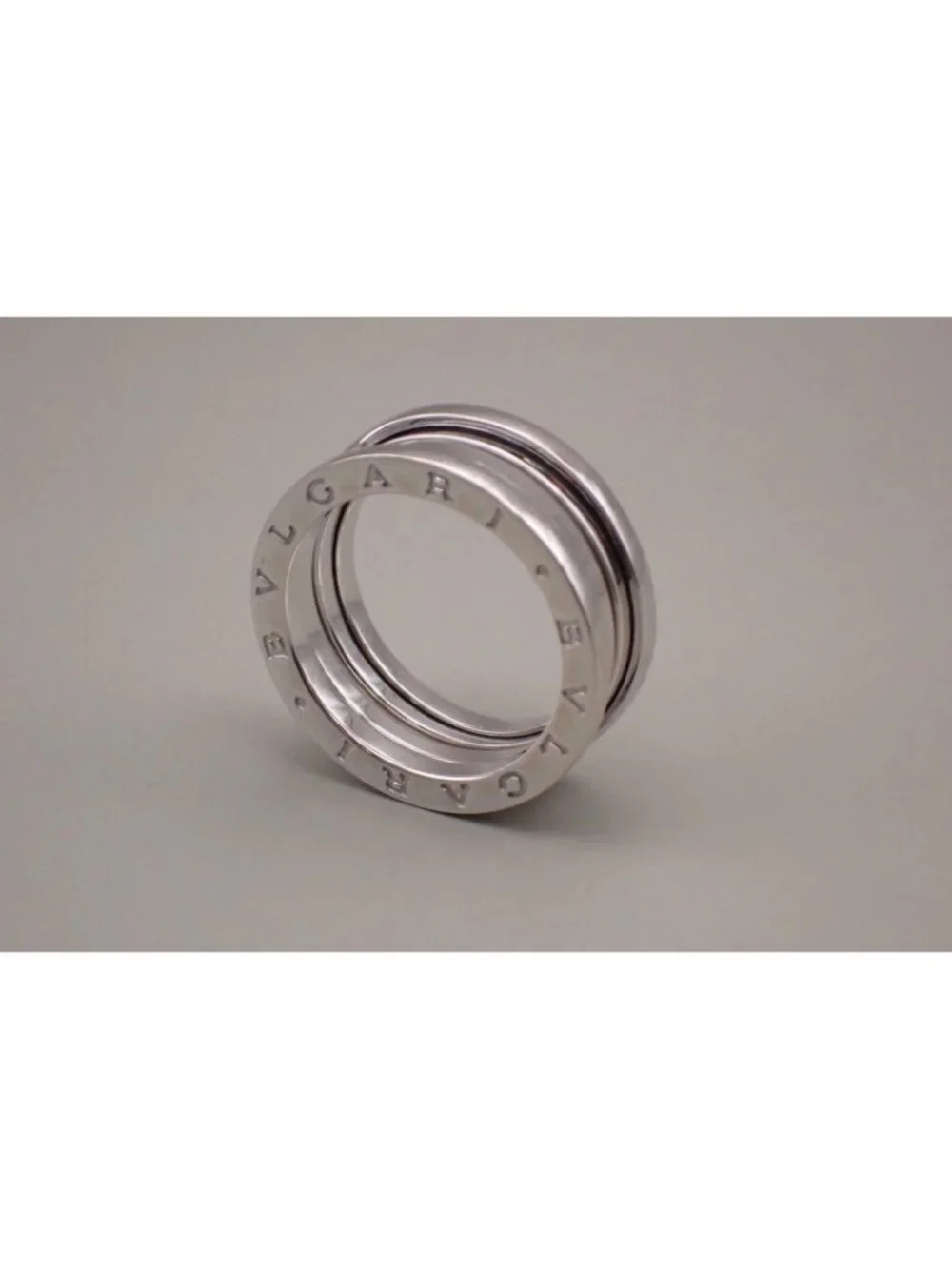 Bvlgari Logo Ring White Gold #